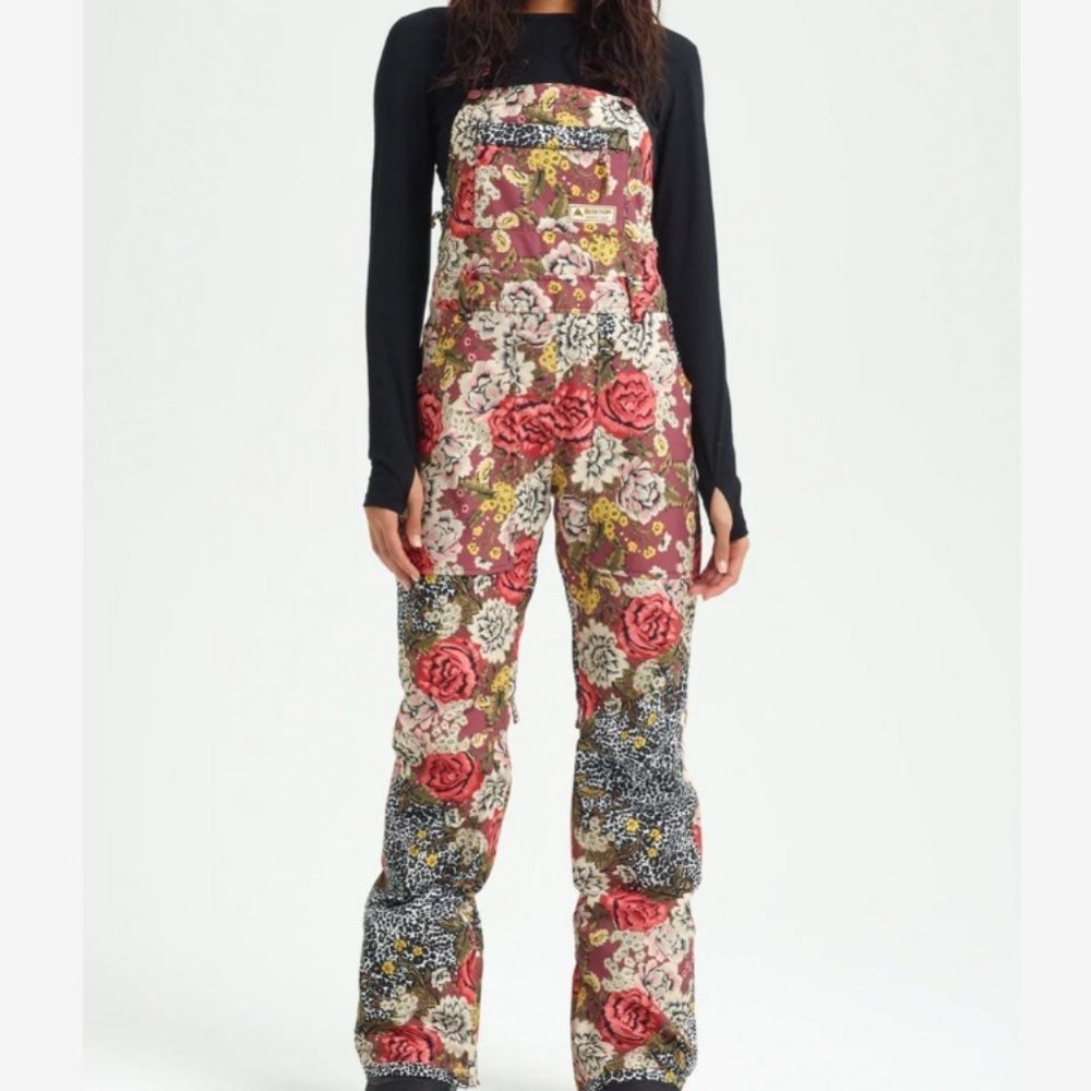ISO Burton Avalon Cheetah Floral Bibs XS